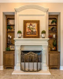 Cast Stone Fireplace Overmantel Photo - Fireplaces in Atlanta